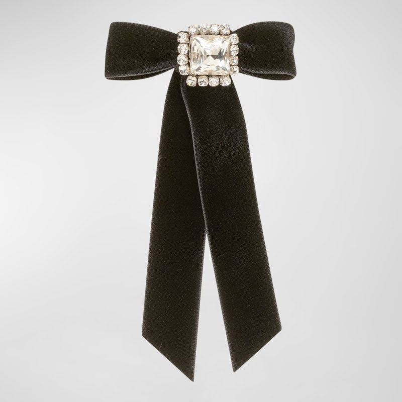 Presilha de laço de veludo embelezada Zelina - Mercado de Luxo - O Maior E-Commerce de Bens, Produtos e Serviços de Luxo do Brasil.