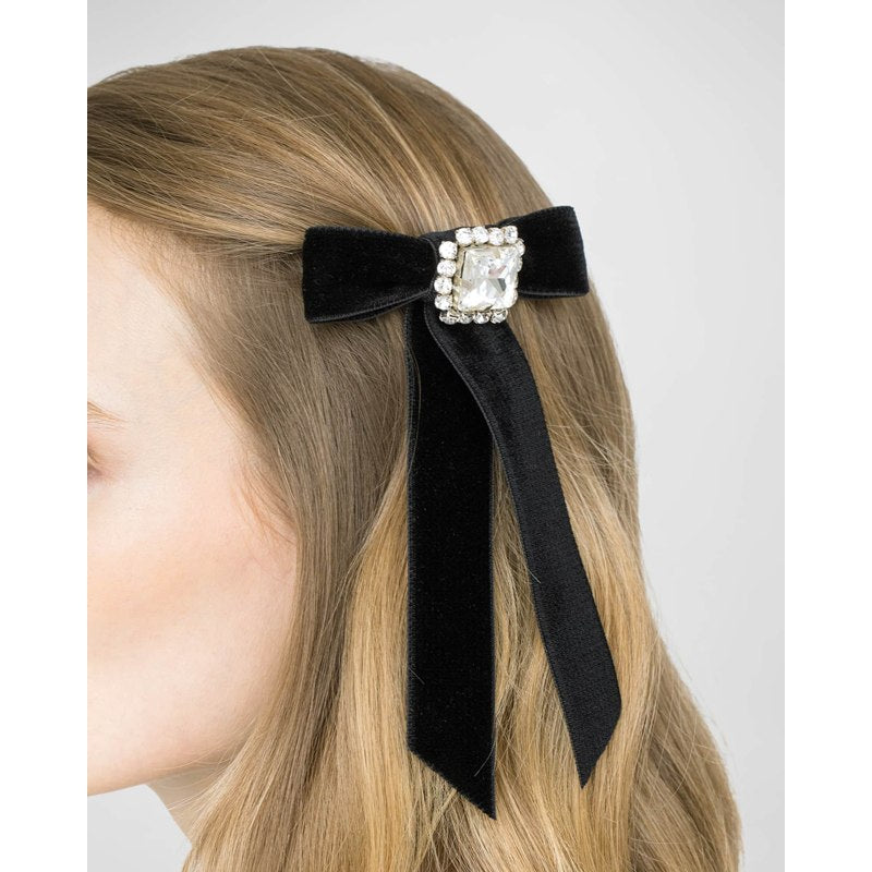 Presilha de laço de veludo embelezada Zelina - Mercado de Luxo - O Maior E-Commerce de Bens, Produtos e Serviços de Luxo do Brasil.