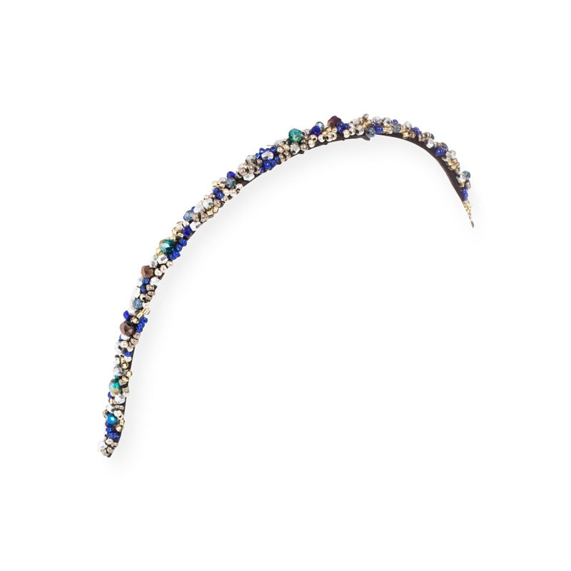 Faixa de cabeça fina com miçangas multicoloridas Positano - Mercado de Luxo - O Maior E-Commerce de Bens, Produtos e Serviços de Luxo do Brasil.