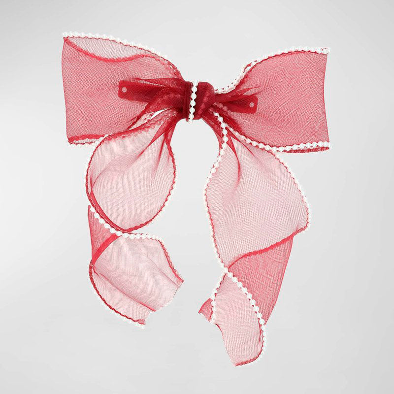 Presilha de Cabelo Ruby Sheer Pearly Bow - Mercado de Luxo - O Maior E-Commerce de Bens, Produtos e Serviços de Luxo do Brasil.