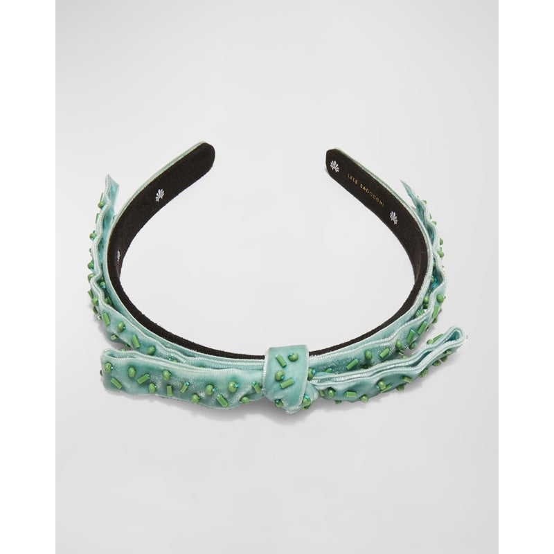 Faixa de cabeça de veludo com contas Bardot - Mercado de Luxo - O Maior E-Commerce de Bens, Produtos e Serviços de Luxo do Brasil.