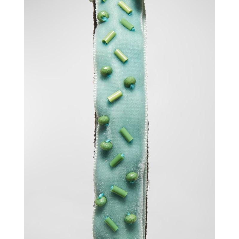 Faixa de cabeça de veludo com contas Bardot - Mercado de Luxo - O Maior E-Commerce de Bens, Produtos e Serviços de Luxo do Brasil.