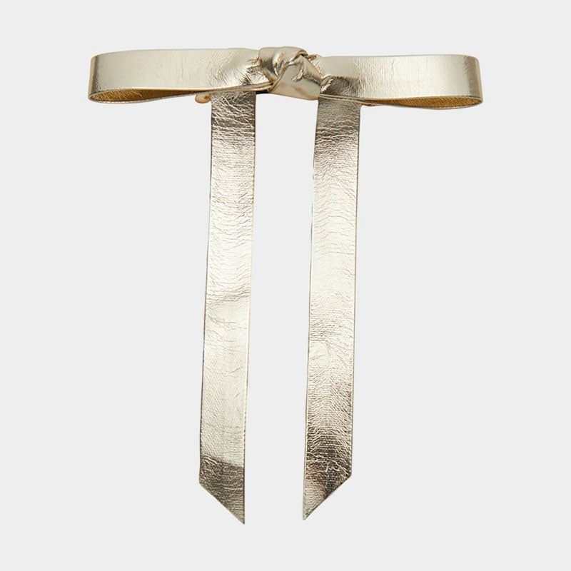 Presilha de couro sintético metálica Bardot Bow - Mercado de Luxo - O Maior E-Commerce de Bens, Produtos e Serviços de Luxo do Brasil.