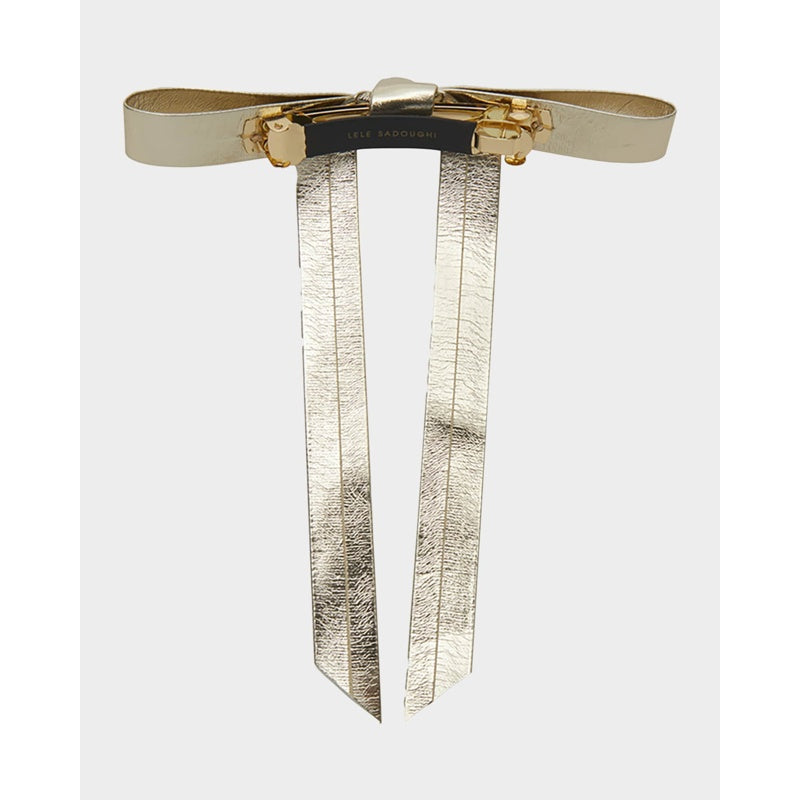 Presilha de couro sintético metálica Bardot Bow - Mercado de Luxo - O Maior E-Commerce de Bens, Produtos e Serviços de Luxo do Brasil.