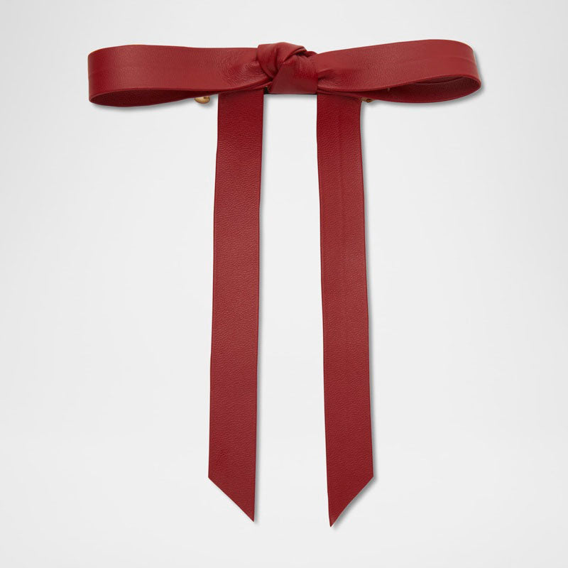 Presilha de couro sintético Bardot com laço - Mercado de Luxo - O Maior E-Commerce de Bens, Produtos e Serviços de Luxo do Brasil.