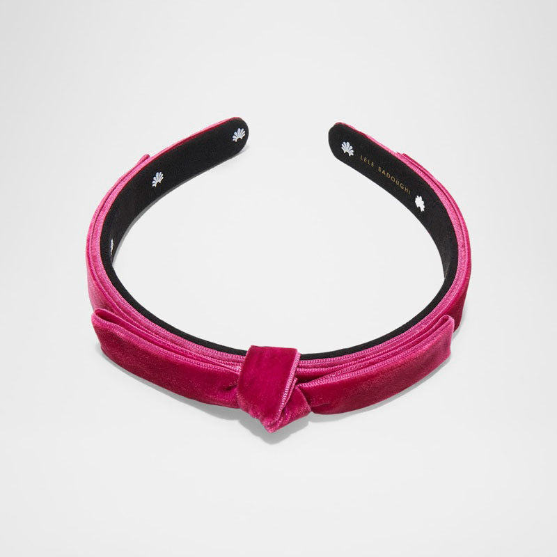 Faixa de cabeça fina de veludo com fita Bardot - Mercado de Luxo - O Maior E-Commerce de Bens, Produtos e Serviços de Luxo do Brasil.