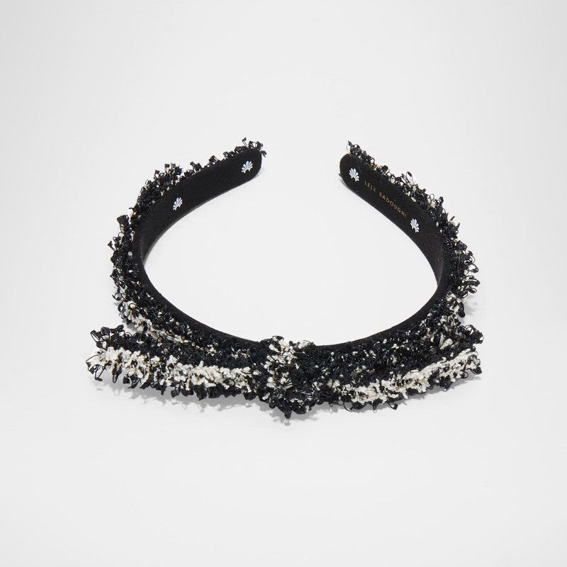 Faixa de cabeça fina com fita de contas de tweed Bardot - Mercado de Luxo - O Maior E-Commerce de Bens, Produtos e Serviços de Luxo do Brasil.