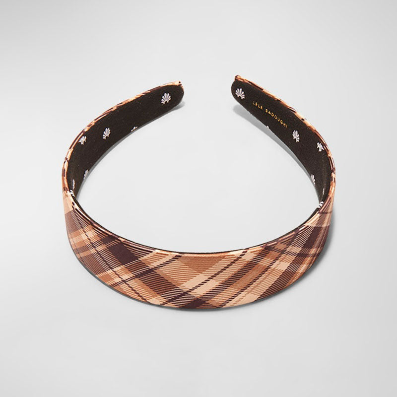 Faixa de cabeça xadrez Bessette - Mercado de Luxo - O Maior E-Commerce de Bens, Produtos e Serviços de Luxo do Brasil.