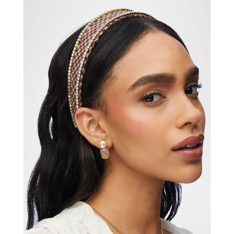 Faixa de cabeça de cristal Bessette Tweed - Mercado de Luxo - O Maior E-Commerce de Bens, Produtos e Serviços de Luxo do Brasil.