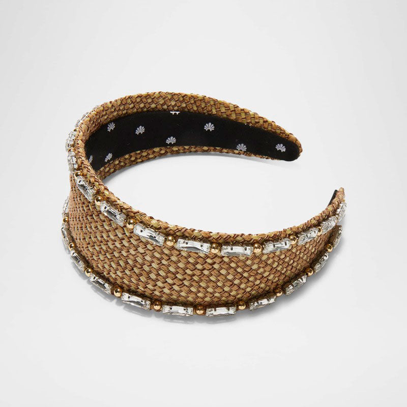 Faixa de cabeça de ráfia de cristal Brigitte - Mercado de Luxo - O Maior E-Commerce de Bens, Produtos e Serviços de Luxo do Brasil.