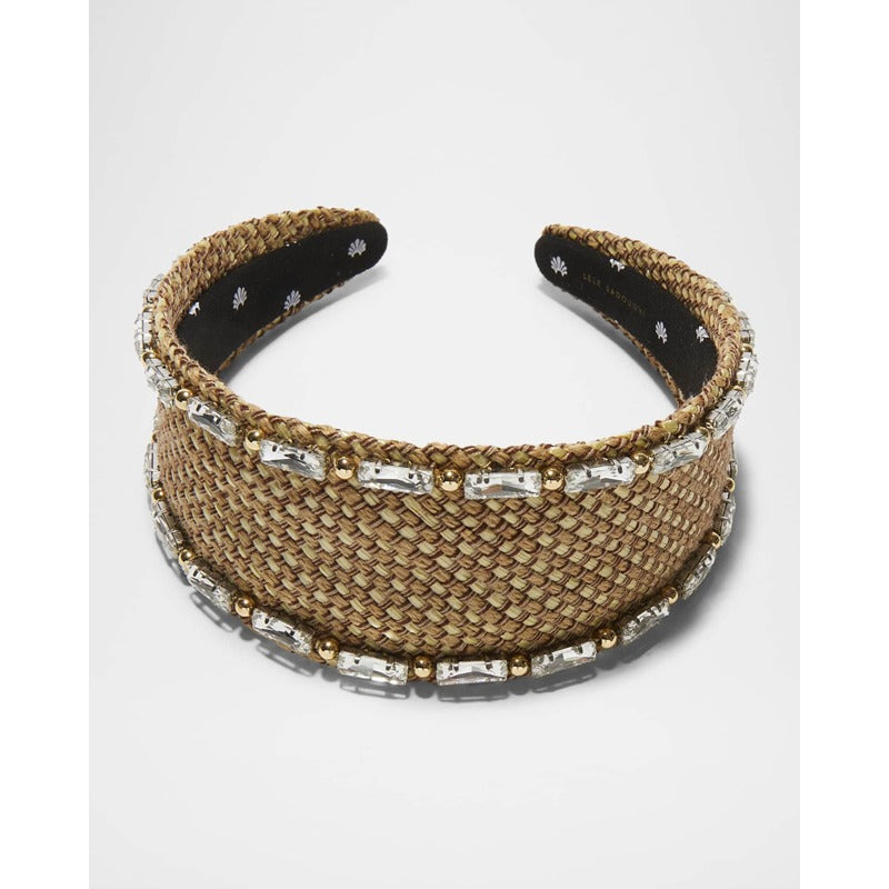Faixa de cabeça de ráfia de cristal Brigitte - Mercado de Luxo - O Maior E-Commerce de Bens, Produtos e Serviços de Luxo do Brasil.