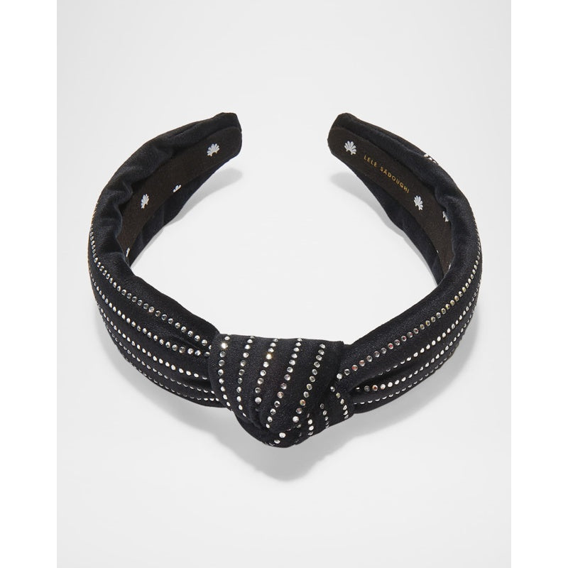 Faixa de cabeça fina com nó e listras de cristal - Mercado de Luxo - O Maior E-Commerce de Bens, Produtos e Serviços de Luxo do Brasil.