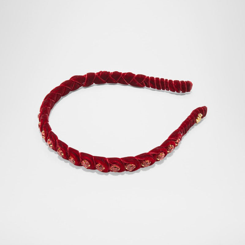 Faixa de cabeça fina de veludo cristal - Mercado de Luxo - O Maior E-Commerce de Bens, Produtos e Serviços de Luxo do Brasil.