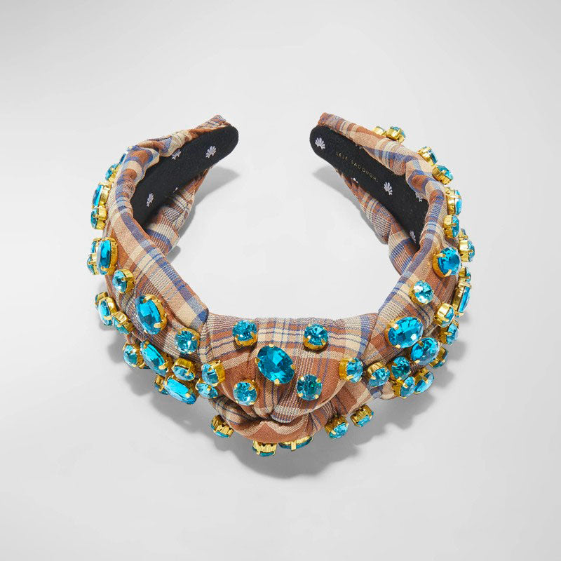 Faixa de cabeça xadrez com nó - Mercado de Luxo - O Maior E-Commerce de Bens, Produtos e Serviços de Luxo do Brasil.