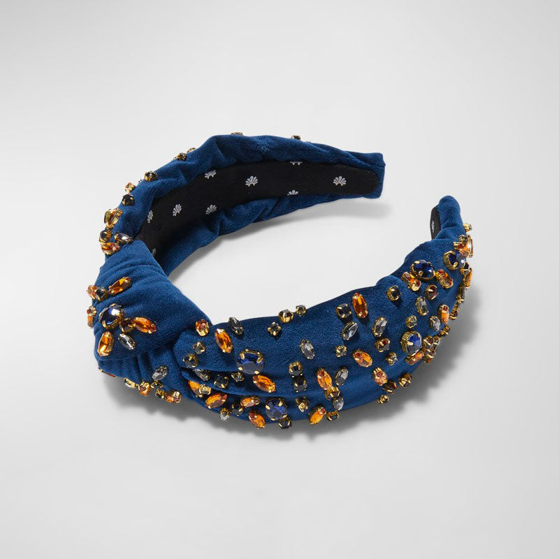Faixa de cabeça com nó de veludo enfeitada - Mercado de Luxo - O Maior E-Commerce de Bens, Produtos e Serviços de Luxo do Brasil.