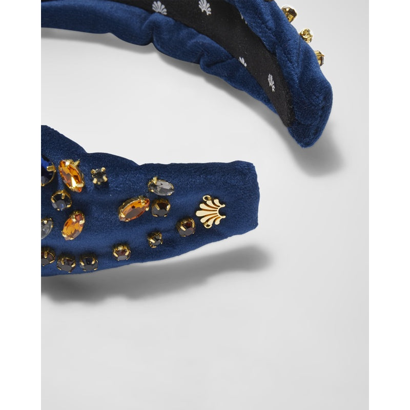 Faixa de cabeça com nó de veludo enfeitada - Mercado de Luxo - O Maior E-Commerce de Bens, Produtos e Serviços de Luxo do Brasil.