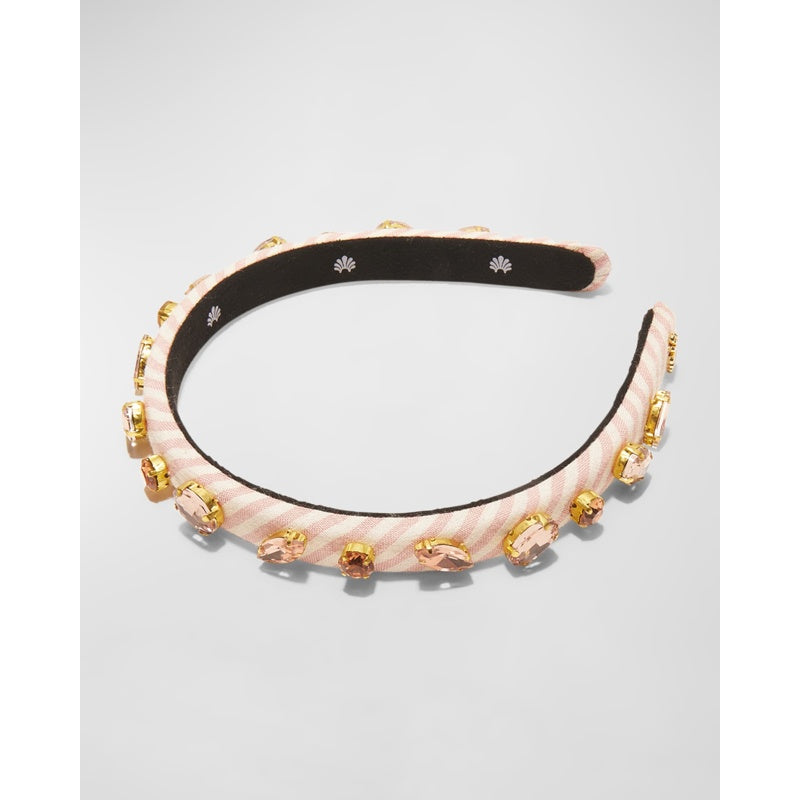 Faixa de cabeça com detalhes em seersucker da Gigi - Mercado de Luxo - O Maior E-Commerce de Bens, Produtos e Serviços de Luxo do Brasil.