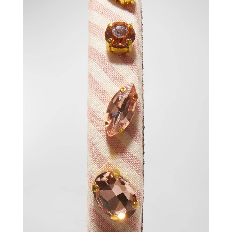 Faixa de cabeça com detalhes em seersucker da Gigi - Mercado de Luxo - O Maior E-Commerce de Bens, Produtos e Serviços de Luxo do Brasil.