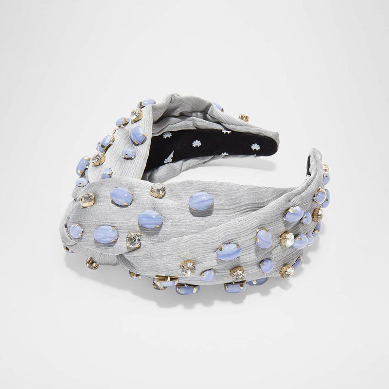 Faixa de cabeça trançada com joias Greta - Mercado de Luxo - O Maior E-Commerce de Bens, Produtos e Serviços de Luxo do Brasil.