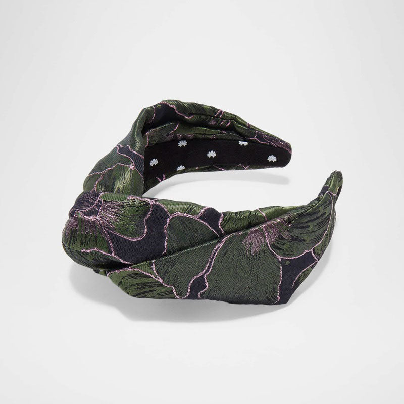 Faixa de cabeça com estampa floral Greta Knot - Mercado de Luxo - O Maior E-Commerce de Bens, Produtos e Serviços de Luxo do Brasil.