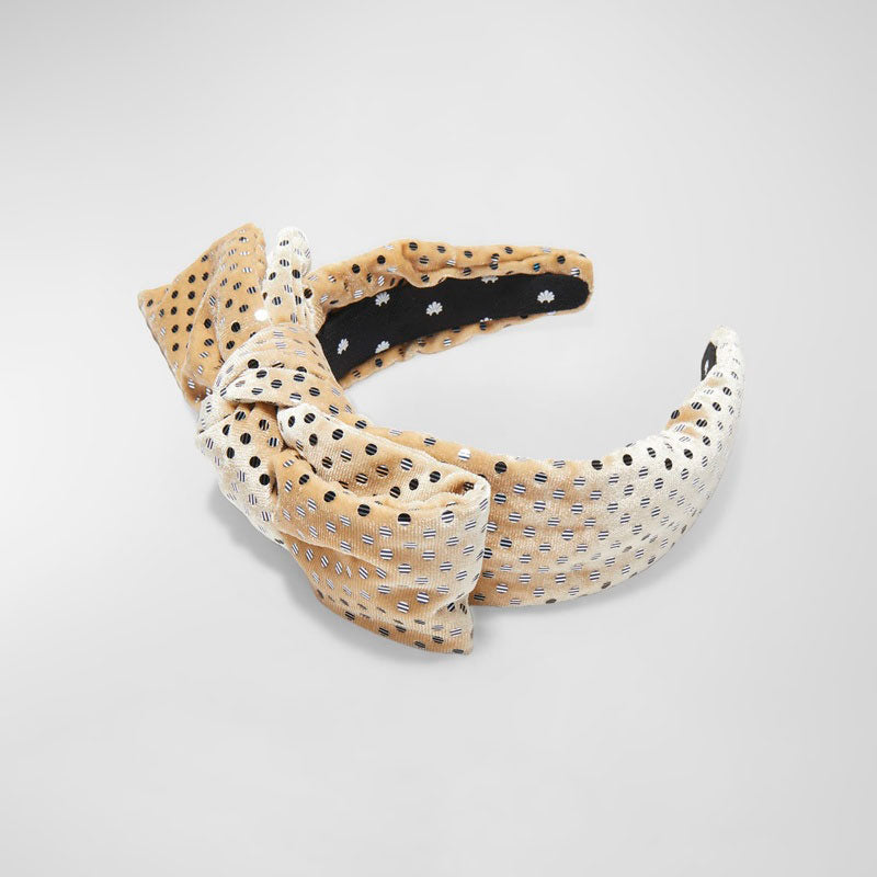 Faixa de cabeça de veludo com bolinhas de azevinho - Mercado de Luxo - O Maior E-Commerce de Bens, Produtos e Serviços de Luxo do Brasil.