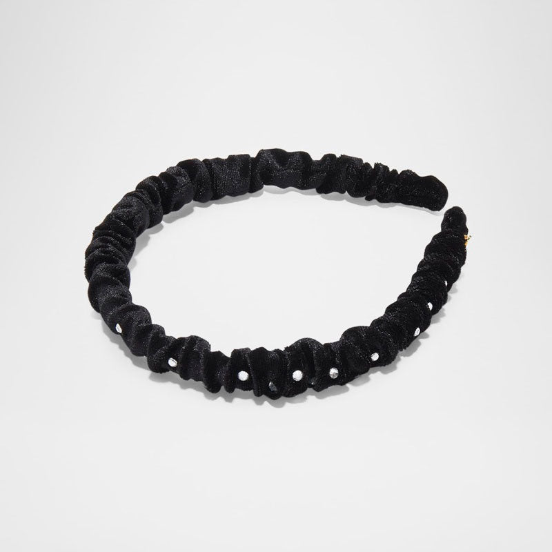 Faixa de cabeça fina de veludo cristal Jessie - Mercado de Luxo - O Maior E-Commerce de Bens, Produtos e Serviços de Luxo do Brasil.