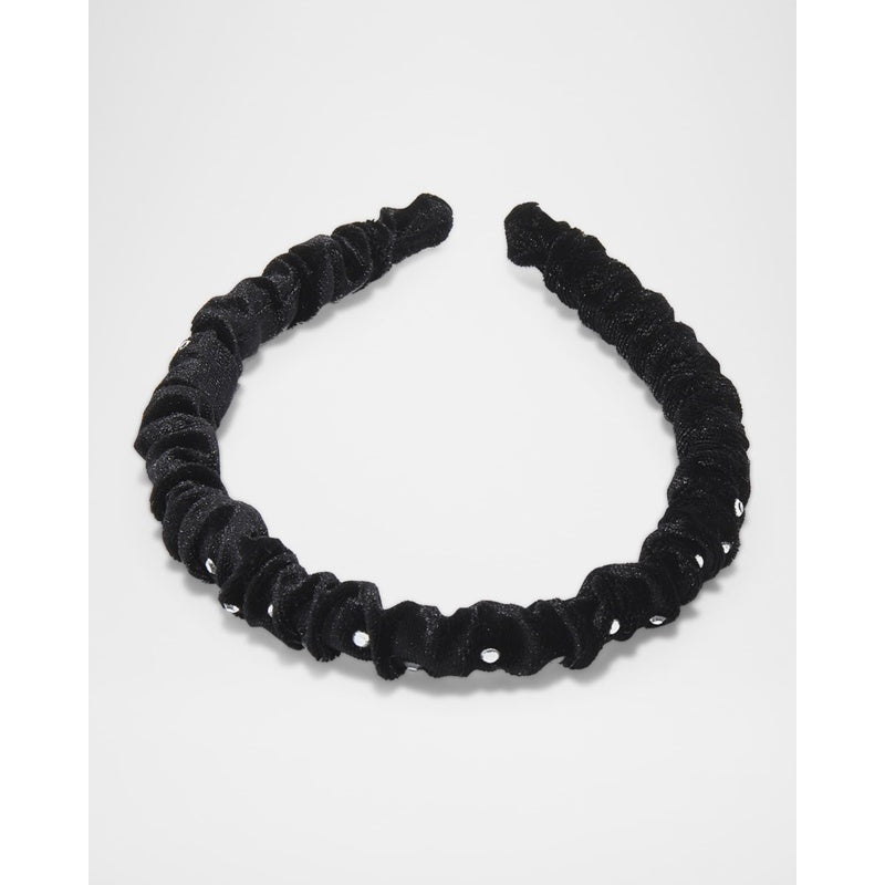 Faixa de cabeça fina de veludo cristal Jessie - Mercado de Luxo - O Maior E-Commerce de Bens, Produtos e Serviços de Luxo do Brasil.