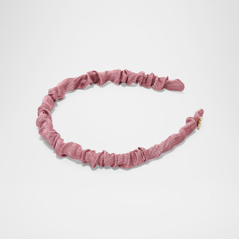 Faixa de cabeça fina de cetim franzida Jessie - Mercado de Luxo - O Maior E-Commerce de Bens, Produtos e Serviços de Luxo do Brasil.