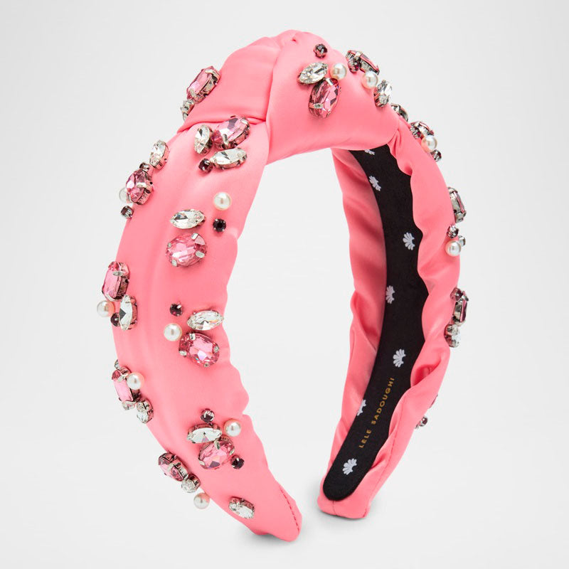 Faixa de cabeça de seda com Cristais e nós - Mercado de Luxo - O Maior E-Commerce de Bens, Produtos e Serviços de Luxo do Brasil.