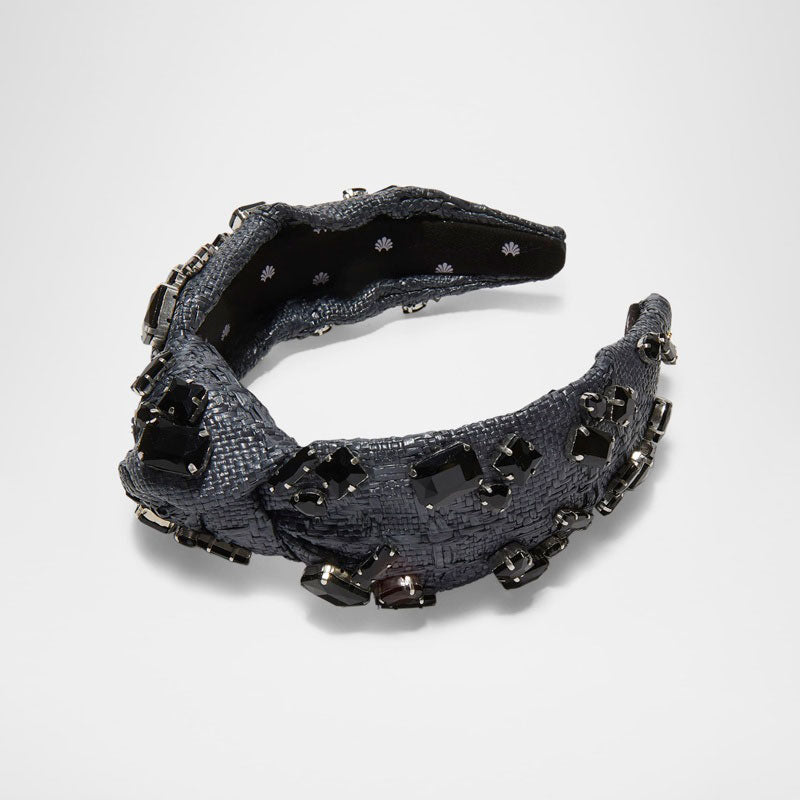 Faixa de cabeça de ráfia com nó e enfeites - Mercado de Luxo - O Maior E-Commerce de Bens, Produtos e Serviços de Luxo do Brasil.