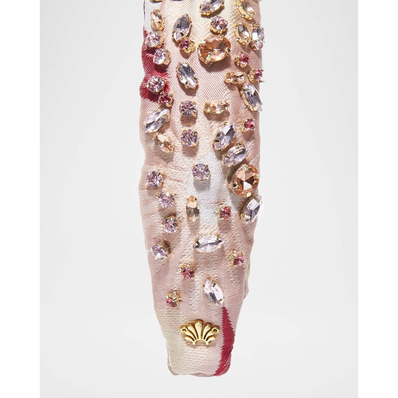 Faixa de cabeça fina com detalhes florais e nós - Mercado de Luxo - O Maior E-Commerce de Bens, Produtos e Serviços de Luxo do Brasil.