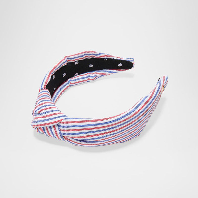 Faixa de cabeça de algodão listrada com nós - Mercado de Luxo - O Maior E-Commerce de Bens, Produtos e Serviços de Luxo do Brasil.