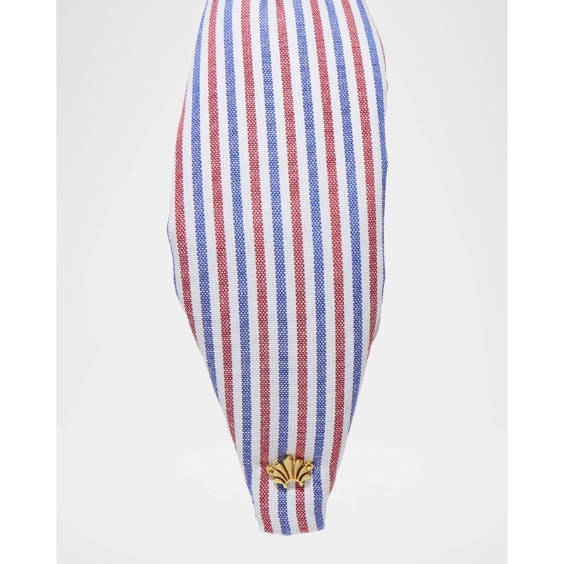 Faixa de cabeça de algodão listrada com nós - Mercado de Luxo - O Maior E-Commerce de Bens, Produtos e Serviços de Luxo do Brasil.