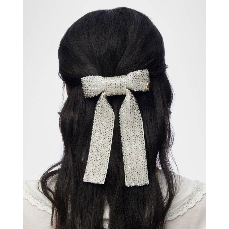 Grampo de Cabelo com laço de contas Margot - Mercado de Luxo - O Maior E-Commerce de Bens, Produtos e Serviços de Luxo do Brasil.