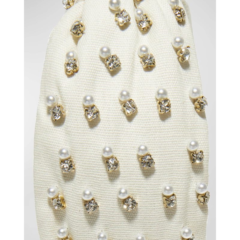 Faixa de cabeça com nó e enfeites perolados - Mercado de Luxo - O Maior E-Commerce de Bens, Produtos e Serviços de Luxo do Brasil.