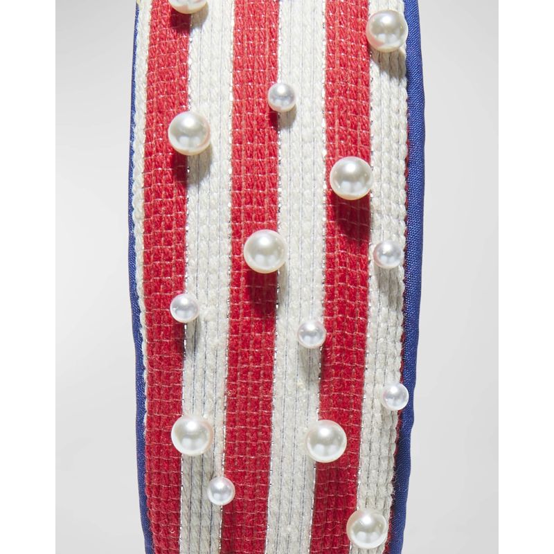 Faixa de cabeça listrada com nó perolado - Mercado de Luxo - O Maior E-Commerce de Bens, Produtos e Serviços de Luxo do Brasil.