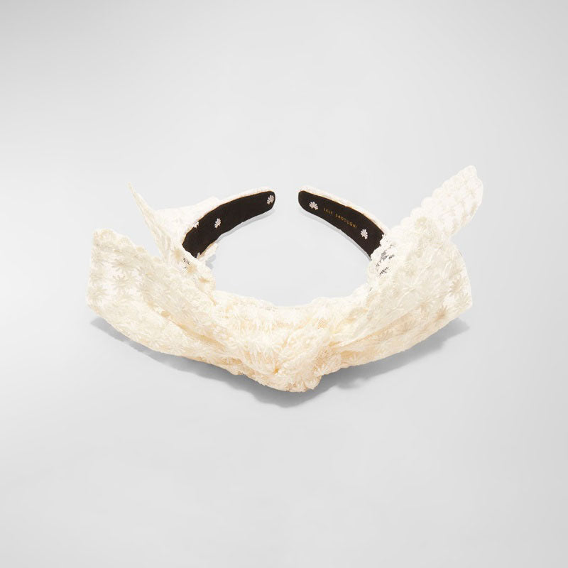 Faixa de cabeça com laço de renda Shirley - Mercado de Luxo - O Maior E-Commerce de Bens, Produtos e Serviços de Luxo do Brasil.