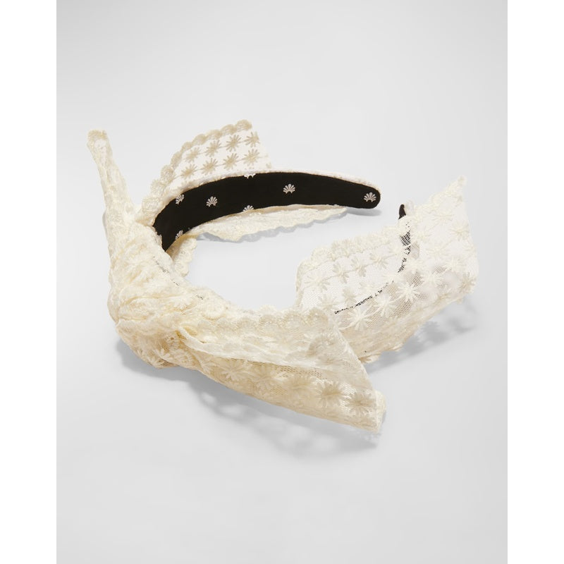 Faixa de cabeça com laço de renda Shirley - Mercado de Luxo - O Maior E-Commerce de Bens, Produtos e Serviços de Luxo do Brasil.