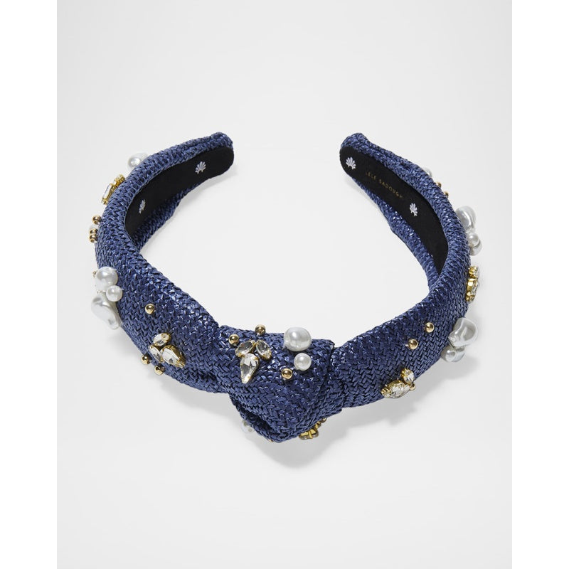 Faixa de cabeça fina com nó de ráfia e enfeites Oasis - Mercado de Luxo - O Maior E-Commerce de Bens, Produtos e Serviços de Luxo do Brasil.