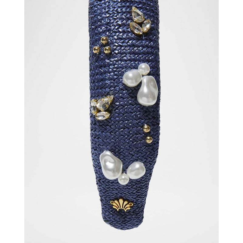 Faixa de cabeça fina com nó de ráfia e enfeites Oasis - Mercado de Luxo - O Maior E-Commerce de Bens, Produtos e Serviços de Luxo do Brasil.