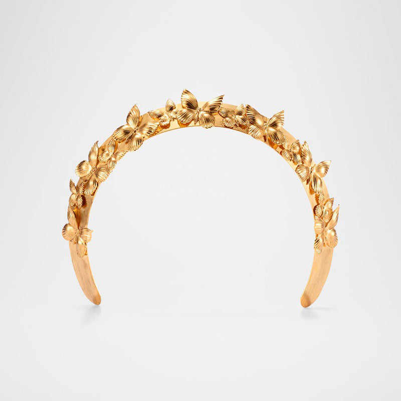 Coroa Borboleta Silvie Banhada a Ouro 14K - Mercado de Luxo - O Maior E-Commerce de Bens, Produtos e Serviços de Luxo do Brasil.