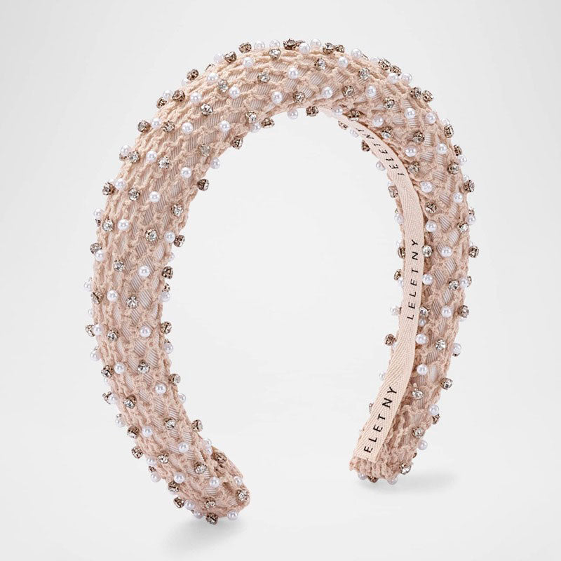 Faixa de cabeça com pérolas e Cristais Charlotte - Mercado de Luxo - O Maior E-Commerce de Bens, Produtos e Serviços de Luxo do Brasil.