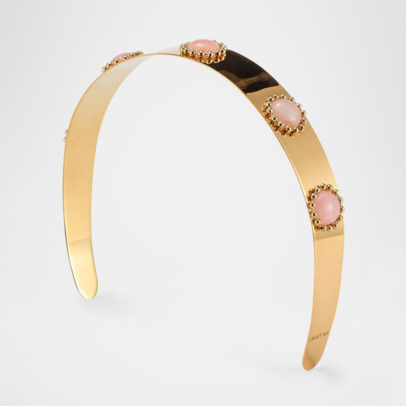 Tiara pequena com corrente de bolas e pedras Liv - Mercado de Luxo - O Maior E-Commerce de Bens, Produtos e Serviços de Luxo do Brasil.