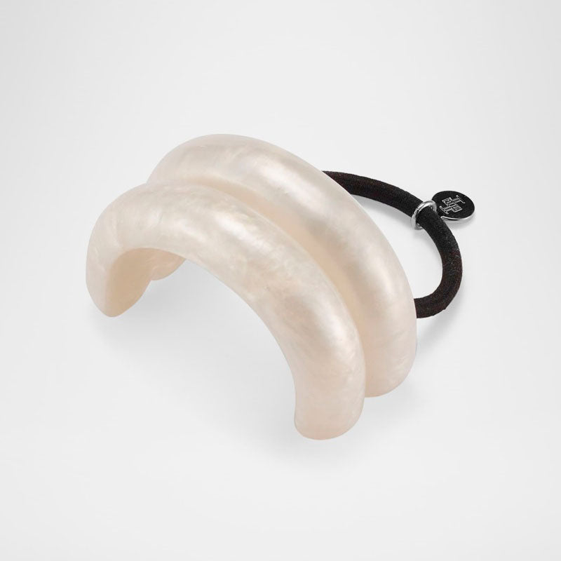 Elástico de Pony com arco duplo de mármore - Mercado de Luxo - O Maior E-Commerce de Bens, Produtos e Serviços de Luxo do Brasil.