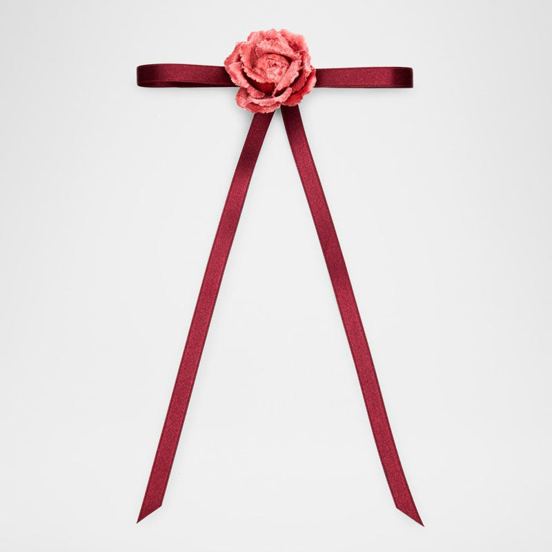 Presilha fina com laço de roseta de veludo - Mercado de Luxo - O Maior E-Commerce de Bens, Produtos e Serviços de Luxo do Brasil.