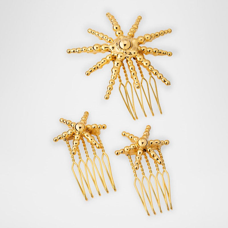 Presilhas de Cabelo com contas douradas Venus Star conjunto 3 unid - Mercado de Luxo - O Maior E-Commerce de Bens, Produtos e Serviços de Luxo do Brasil.