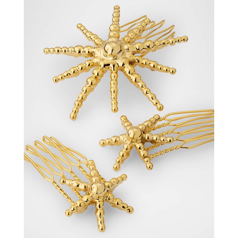 Presilhas de Cabelo com contas douradas Venus Star conjunto 3 unid - Mercado de Luxo - O Maior E-Commerce de Bens, Produtos e Serviços de Luxo do Brasil.