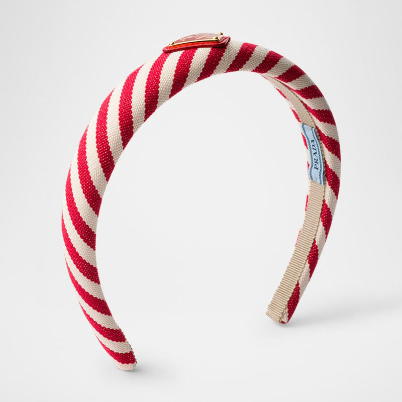 Faixa de cabeça de algodão listrada triangular - Mercado de Luxo - O Maior E-Commerce de Bens, Produtos e Serviços de Luxo do Brasil.