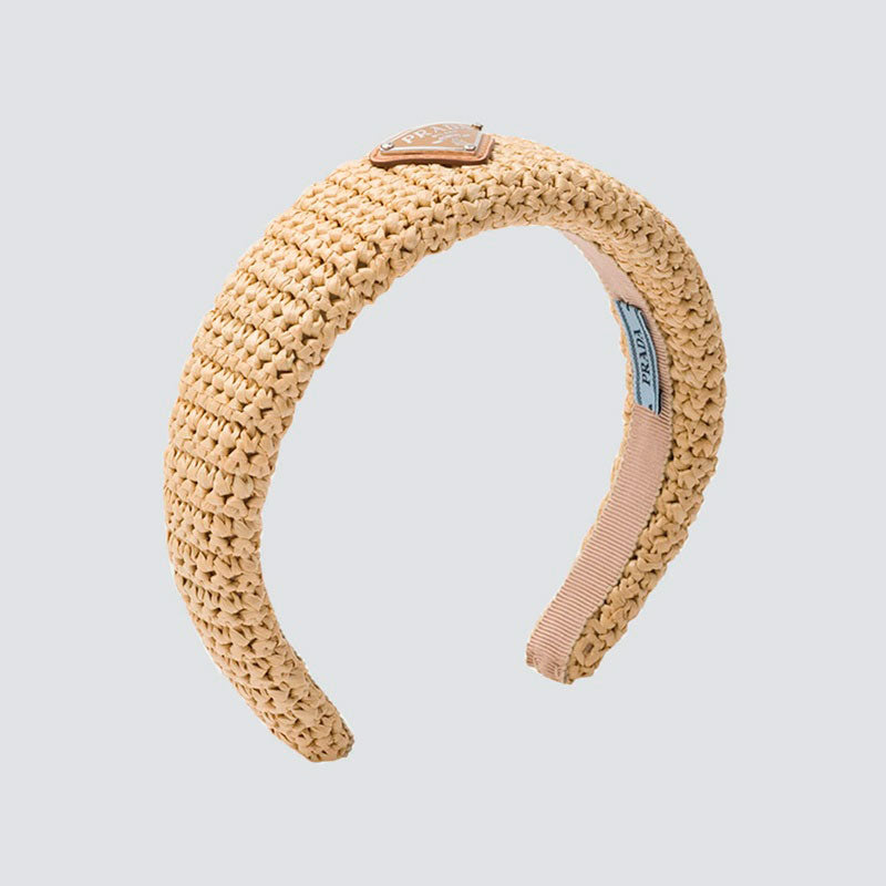 Faixa de cabeça de crochê estilo ráfia - Mercado de Luxo - O Maior E-Commerce de Bens, Produtos e Serviços de Luxo do Brasil.