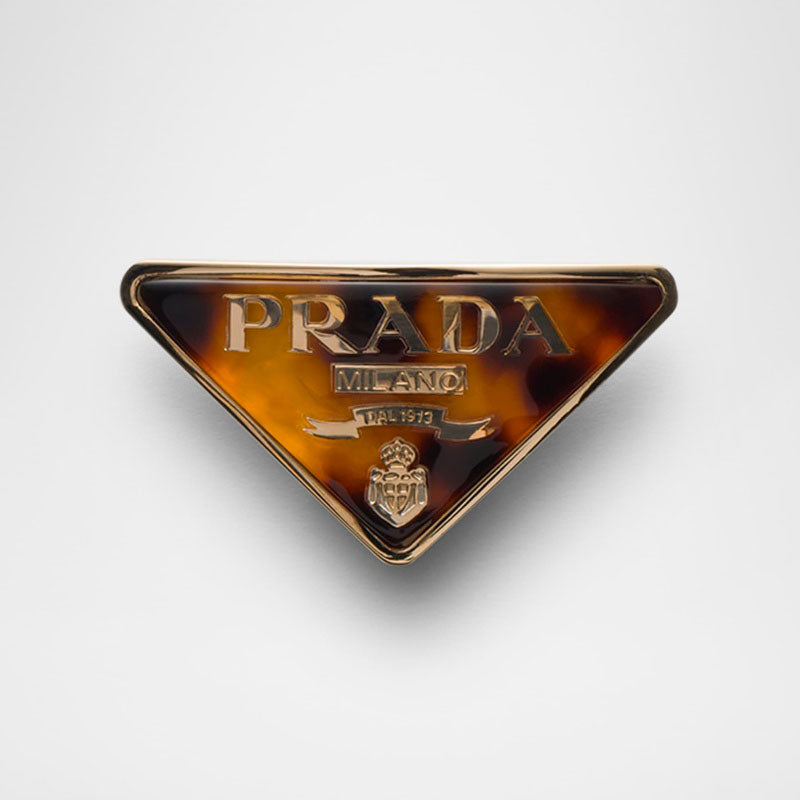 Grampo de Cabelo triangular de acrílico e metal - Mercado de Luxo - O Maior E-Commerce de Bens, Produtos e Serviços de Luxo do Brasil.